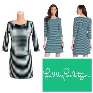 Lilly Pulitzer Charlene Tropez Blue Striped Shift Dress